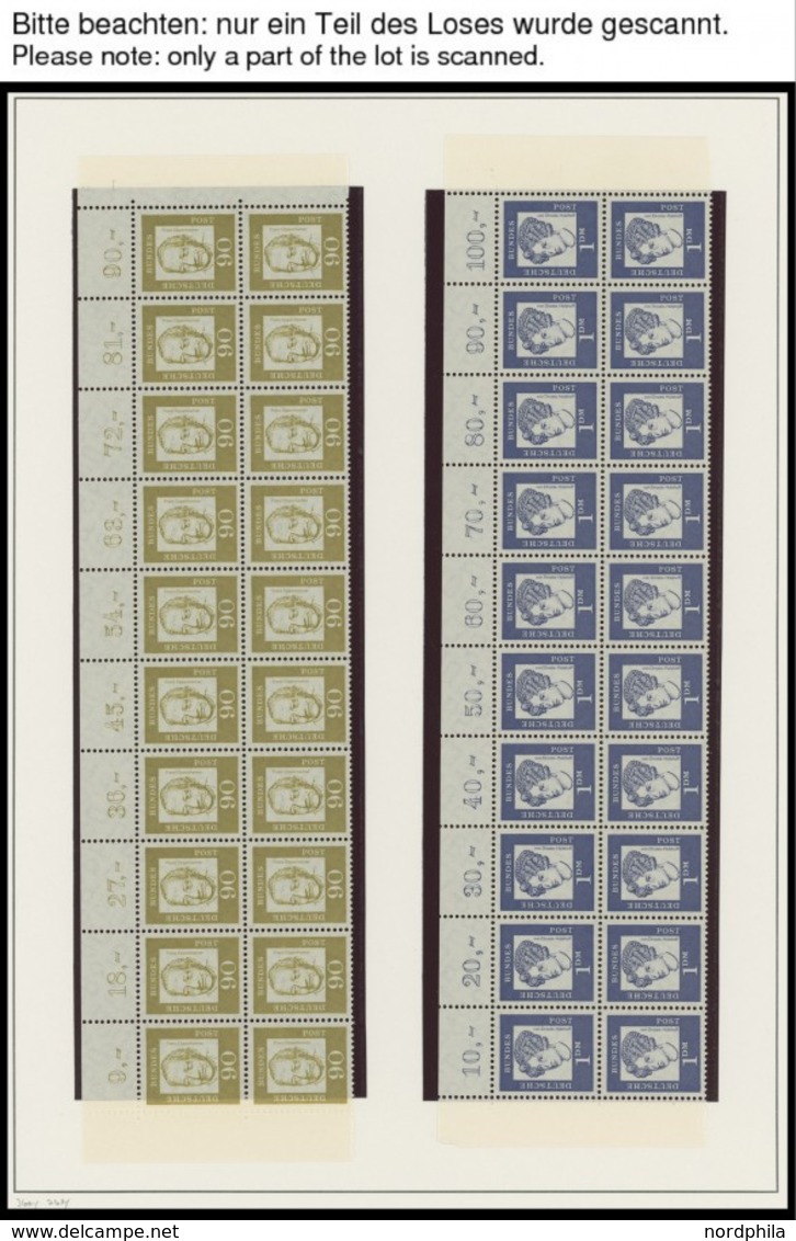 BUNDESREPUBLIK 348,50/1,353-62y Paar **, 1961, 7, 10, 15 Und 25 Pf. - 2 M. Bedeutende Deutsche, Fluoreszierendes Papier, - Otros & Sin Clasificación