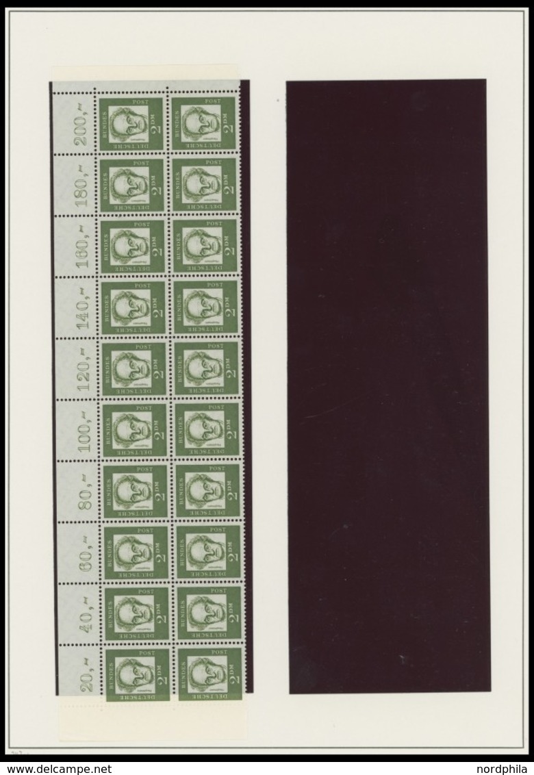 BUNDESREPUBLIK 348,50/1,353-62y Paar **, 1961, 7, 10, 15 Und 25 Pf. - 2 M. Bedeutende Deutsche, Fluoreszierendes Papier, - Otros & Sin Clasificación