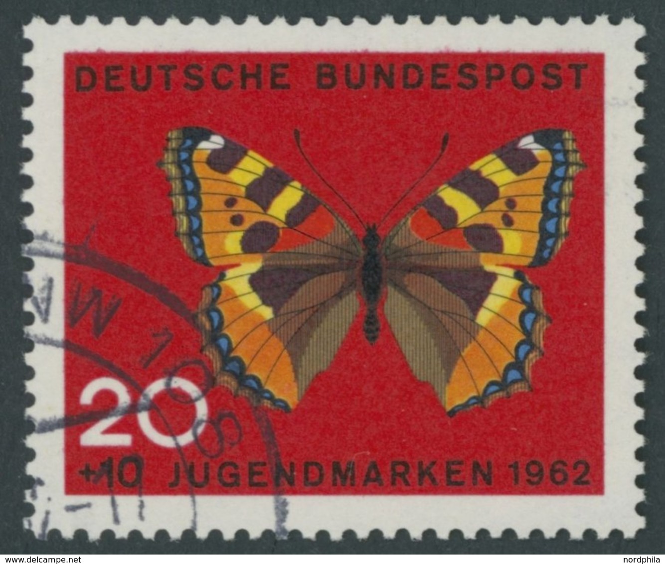 BUNDESREPUBLIK 378Z O, 1962, 20 Pf. Schmetterlinge, Ohne Wz., Pracht, R!, Gepr. Salomon, Mi. 1300.- - Otros & Sin Clasificación