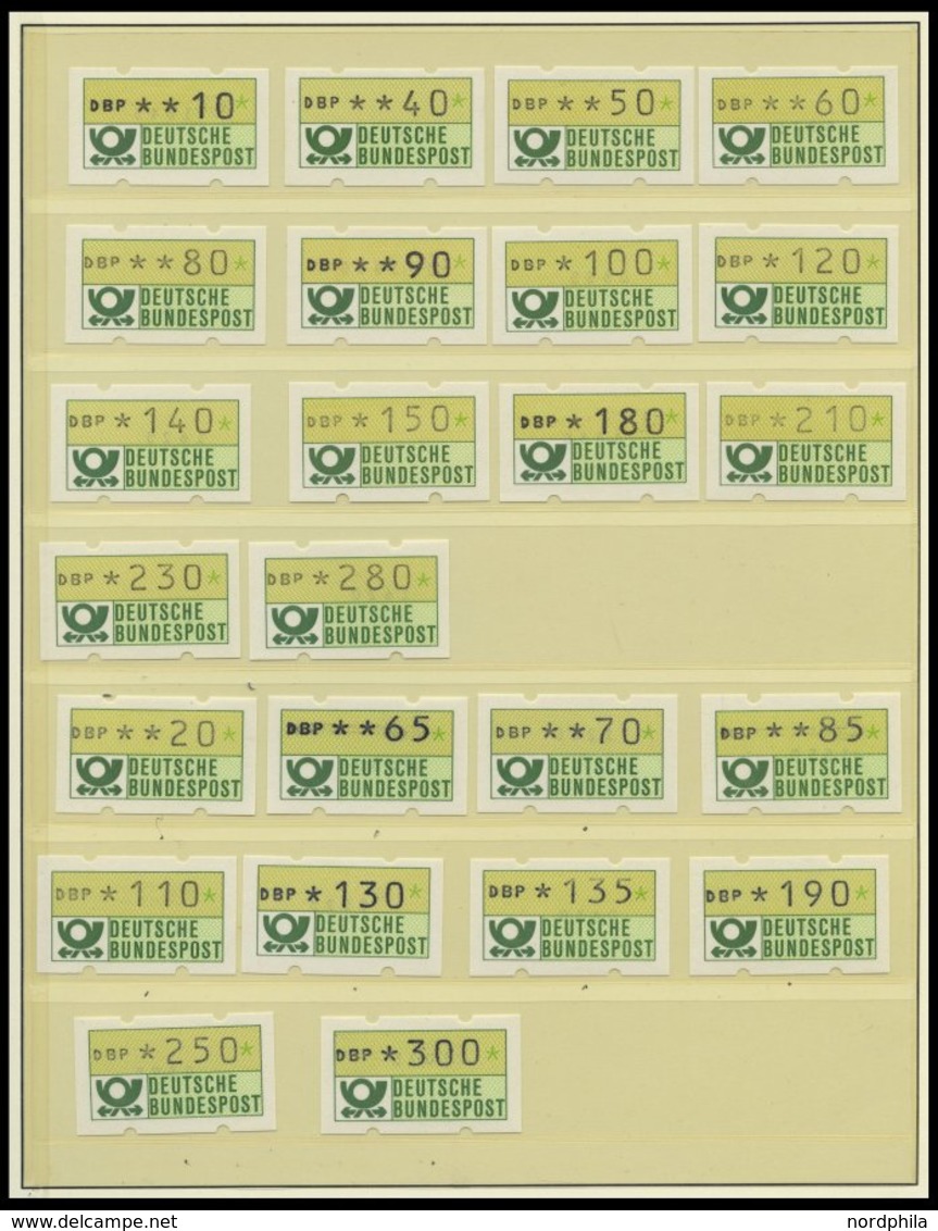 AUTOMATENMARKEN A 1 **, 1981/2, 4 Verschiedene Sätze, überwiegend Mit Rückseitigen Zähl-Nummern, Pracht - Machine Labels [ATM]