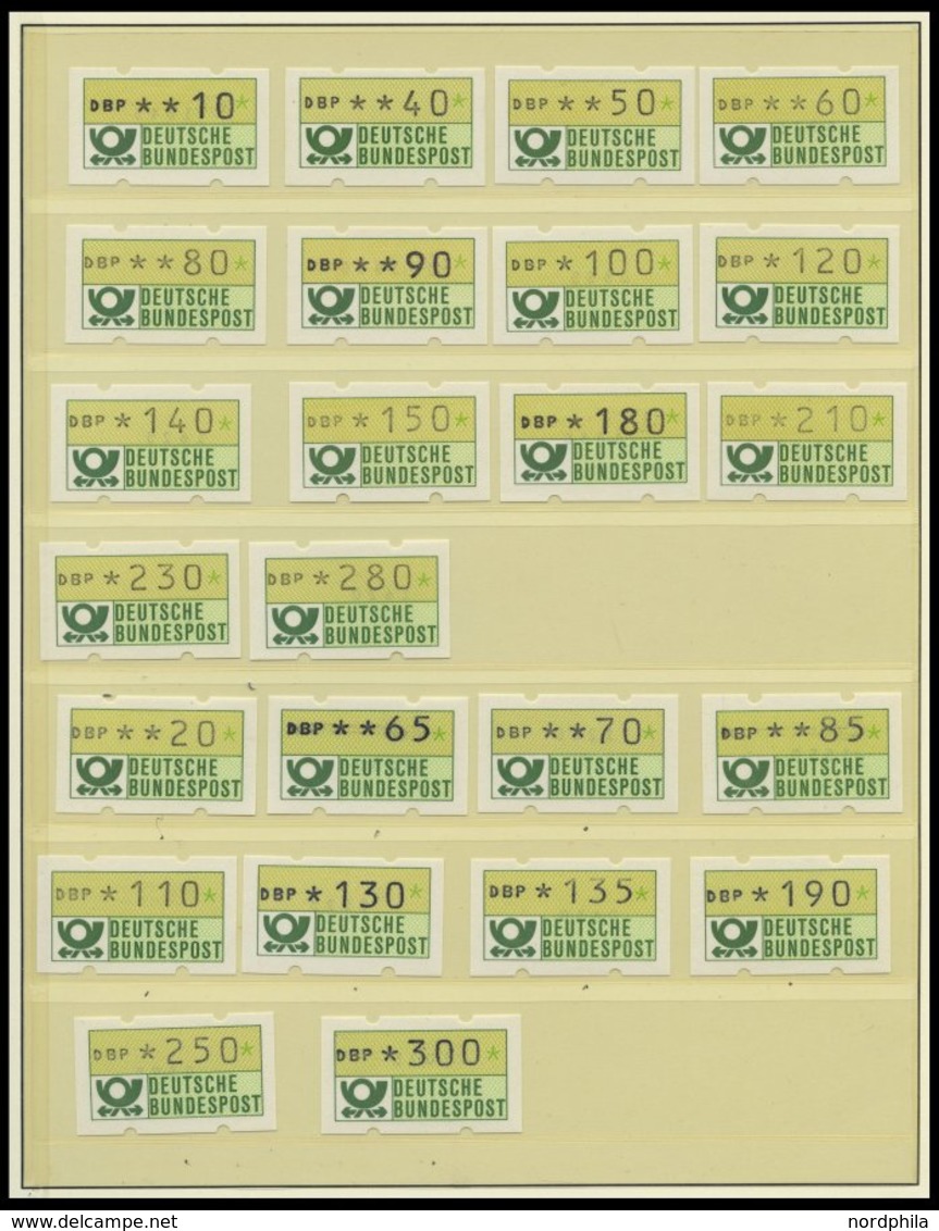 AUTOMATENMARKEN A 1 **, 1981/2, 4 Verschiedene Sätze, überwiegend Mit Rückseitigen Zähl-Nummern, Pracht - Timbres De Distributeurs [ATM]