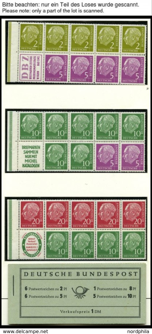 ZUSAMMENDRUCKE **,o,*,Brief , 1955-60, Partie Zusammendrucke Heuss, Meist Prachterhaltung, Mi. über 1400.- - Used Stamps