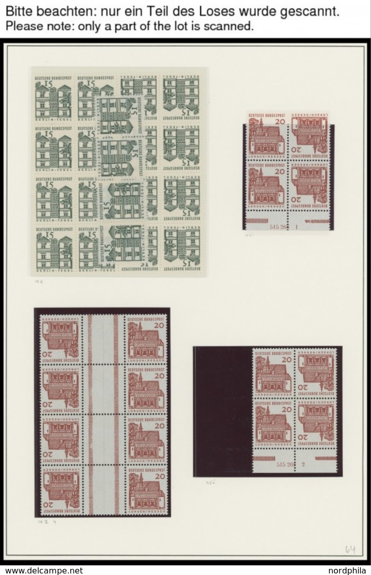 ZUSAMMENDRUCKE K 2a-K 5 **, 1963-65, Postfrische Partie Bedeutende Deutsche In Kehrdruckpaaren, überwiegend In Bogenteil - Usados