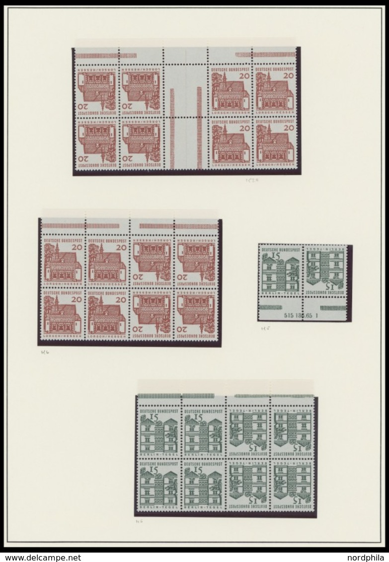 ZUSAMMENDRUCKE K 2a-K 5 **, 1963-65, Postfrische Partie Bedeutende Deutsche In Kehrdruckpaaren, überwiegend In Bogenteil - Usados