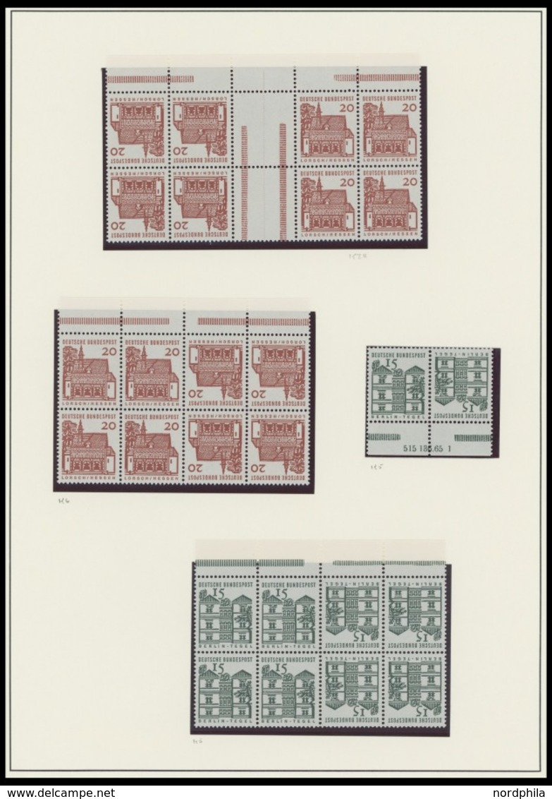 ZUSAMMENDRUCKE K 2a-K 5 **, 1963-65, Postfrische Partie Bedeutende Deutsche In Kehrdruckpaaren, überwiegend In Bogenteil - Used Stamps