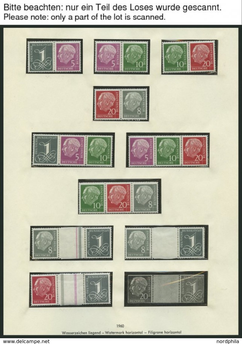 ZUSAMMENDRUCKE **, 1960-73, Partie Verschiedener Zusammendrucke Und Heftchenblätter, Pracht, Mi. 280.- - Used Stamps