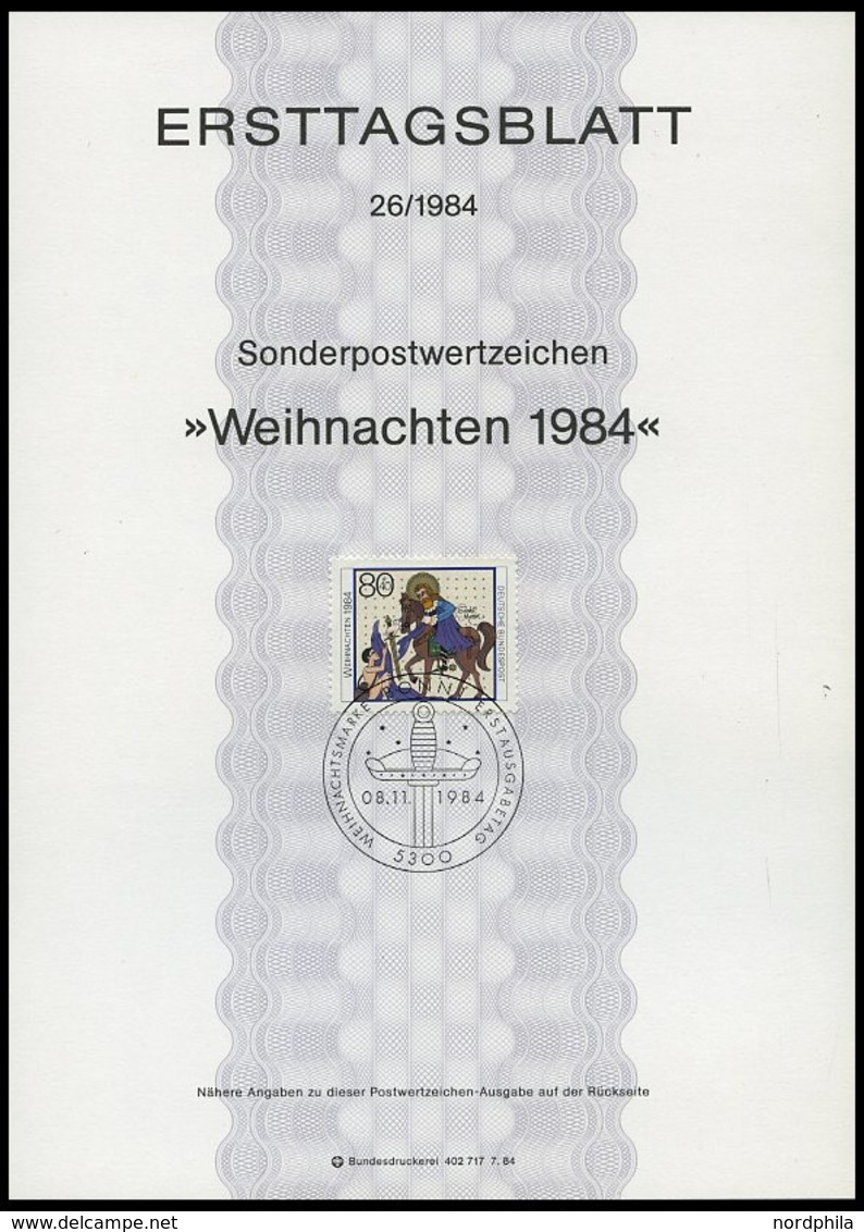 ERSTTAGSBLÄTTER 1197-1233 BrfStk, 1984, Kompletter Jahrgang, ETB 1 - 26/84, Pracht - Andere & Zonder Classificatie