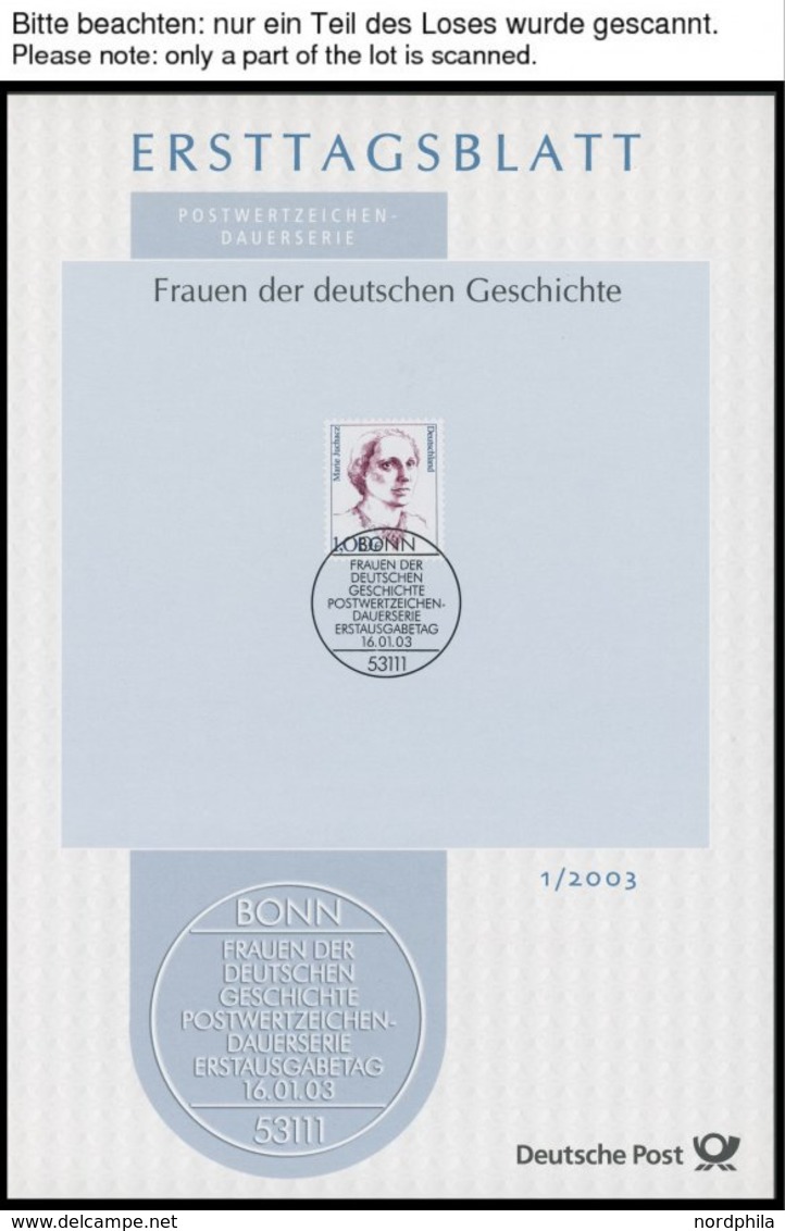 ERSTTAGSBLÄTTER 2305-73 BrfStk, 2003, Kompletter Jahrgang, ETB 1 - 45/03, Pracht - Sonstige & Ohne Zuordnung