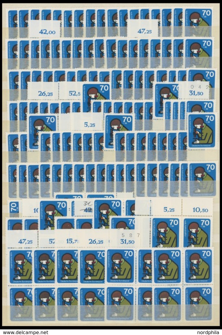 ENGROS 800-03 **, 1974, Jugend, 160 Postfrische Prachtsätze, Pracht, Mi. 1120.- - Errors & Oddities