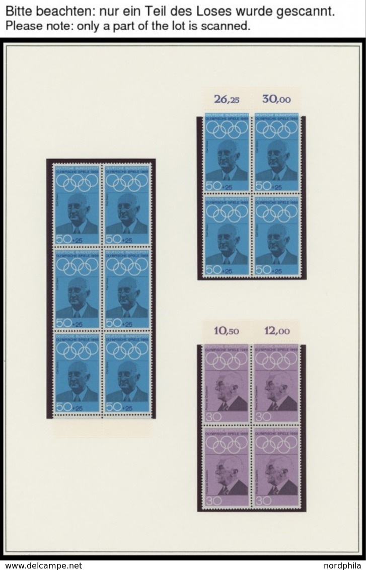 JAHRGÄNGE 529-75 VB **, 1967/8, 2 Postfrische Jahrgänge, 18 - 22x In Einheiten, Viele Randstücke, Bis Auf Blocks Komplet - Sonstige & Ohne Zuordnung