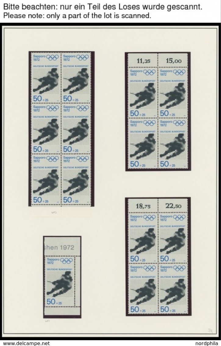 JAHRGÄNGE 658-709 VB **, 1971, Postfrischer Jahrgang, 18x In Blockstücken, Zusätzlich Eine Einzelmarke, Viele Randstücke - Other & Unclassified