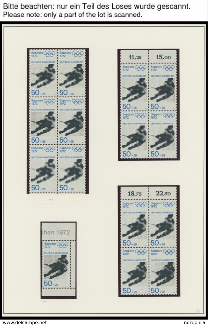 JAHRGÄNGE 658-709 VB **, 1971, Postfrischer Jahrgang, 18x In Blockstücken, Zusätzlich Eine Einzelmarke, Viele Randstücke - Andere & Zonder Classificatie