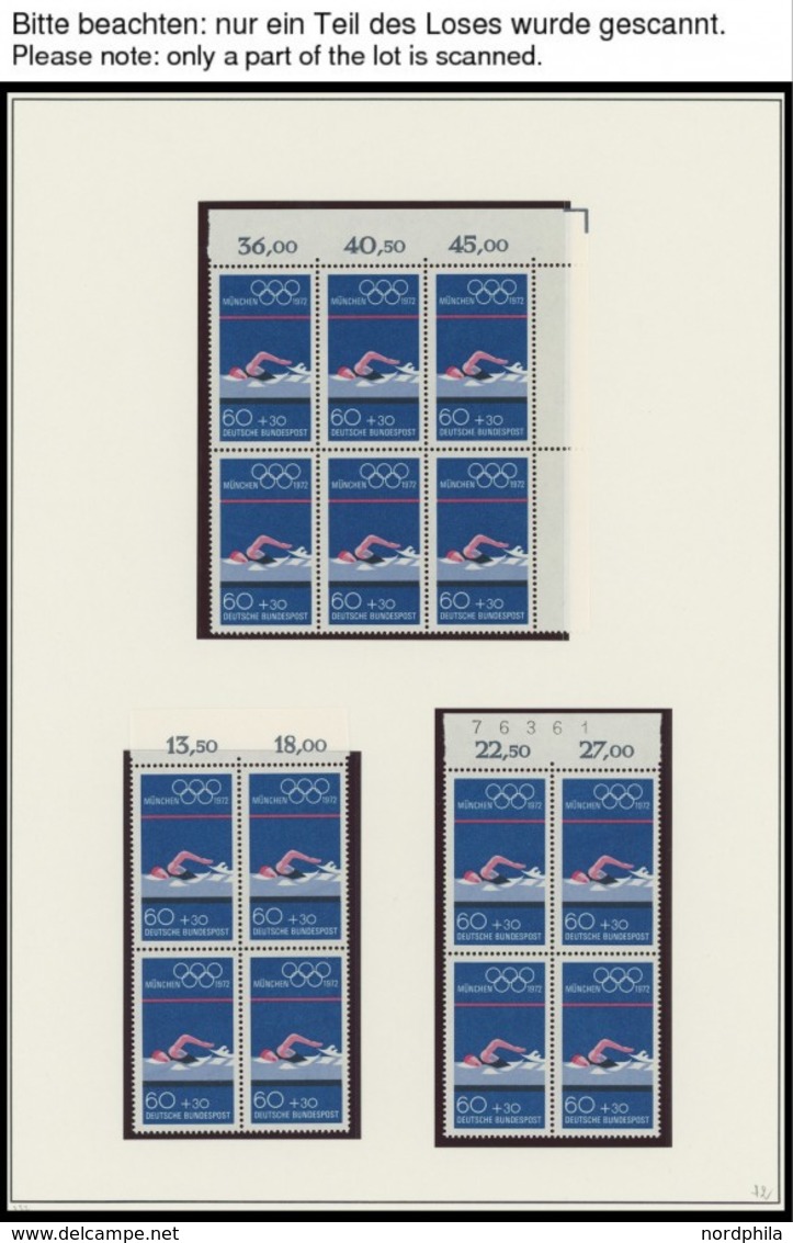 JAHRGÄNGE 710-52 VB **, 1972, Postfrischer Jahrgang, 18x In Blockstücken, Zusätzlich Eine Einzelmarke, Viele Randstücke, - Andere & Zonder Classificatie