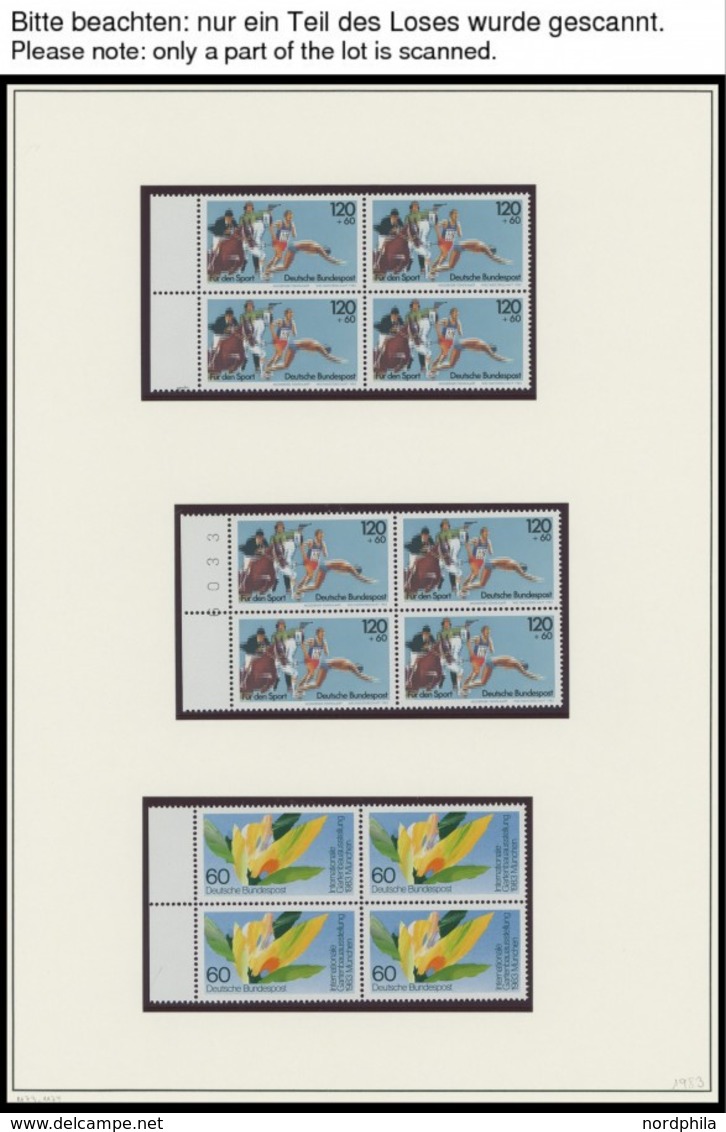 JAHRGÄNGE 1162-96 VB **, 1983, Kompletter Postfrischer Jahrgang, 8x In Viererblocks Oder 4er-Streifen, Fast Nur Randstüc - Sonstige & Ohne Zuordnung