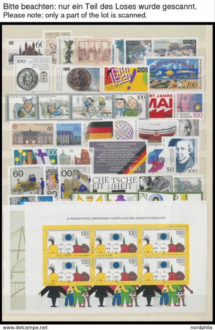 SAMMLUNGEN **, 1976-91, Sammlung Bundesrepublik In Den Hauptnummern Komplett Bis Auf Mi.Nr. 1141, Im Einsteckbuch, Prach - Used Stamps
