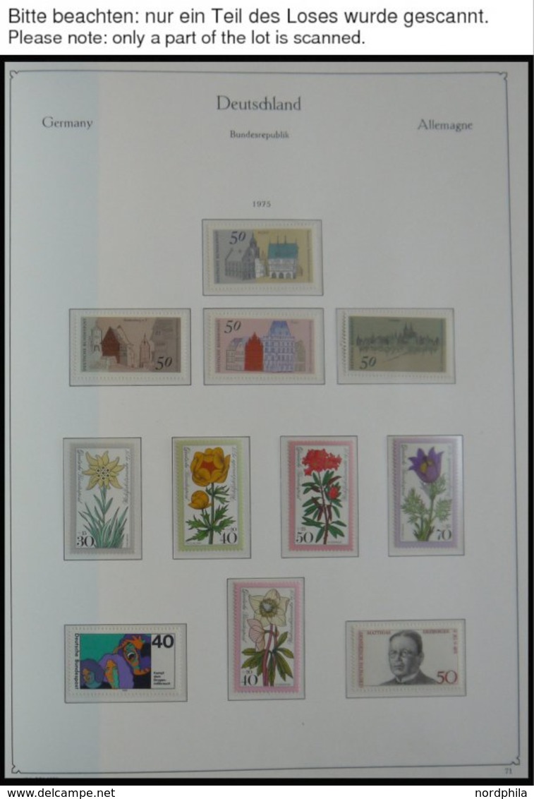 SAMMLUNGEN **, In Den Hauptnummern Komplette Postfrische Sammlung Bundesrepublik Von 1971-81 Im KA-BE Falzlosalbum, Prac - Used Stamps