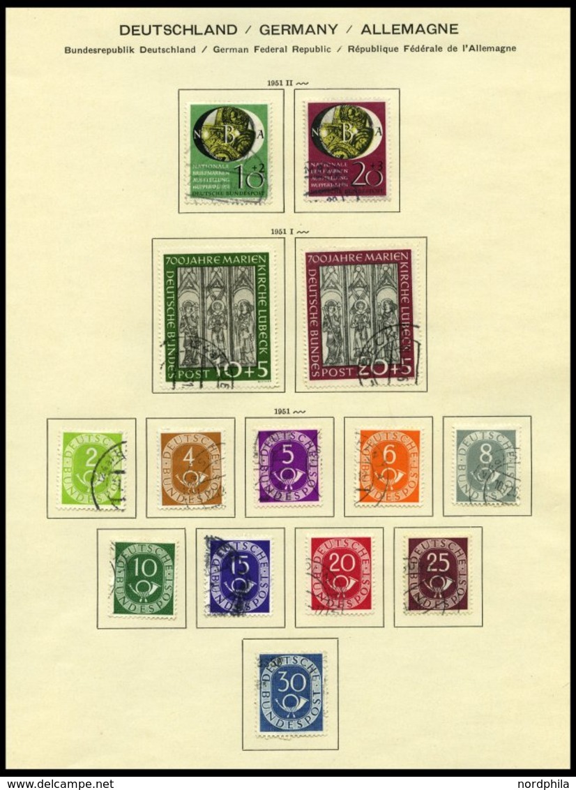 SAMMLUNGEN O, 1949-74, Gestempelte, In Den Hauptnummern Komplette Sammlung Bundesrepublik Im Schaubekalbum, Erhaltung Fe - Used Stamps