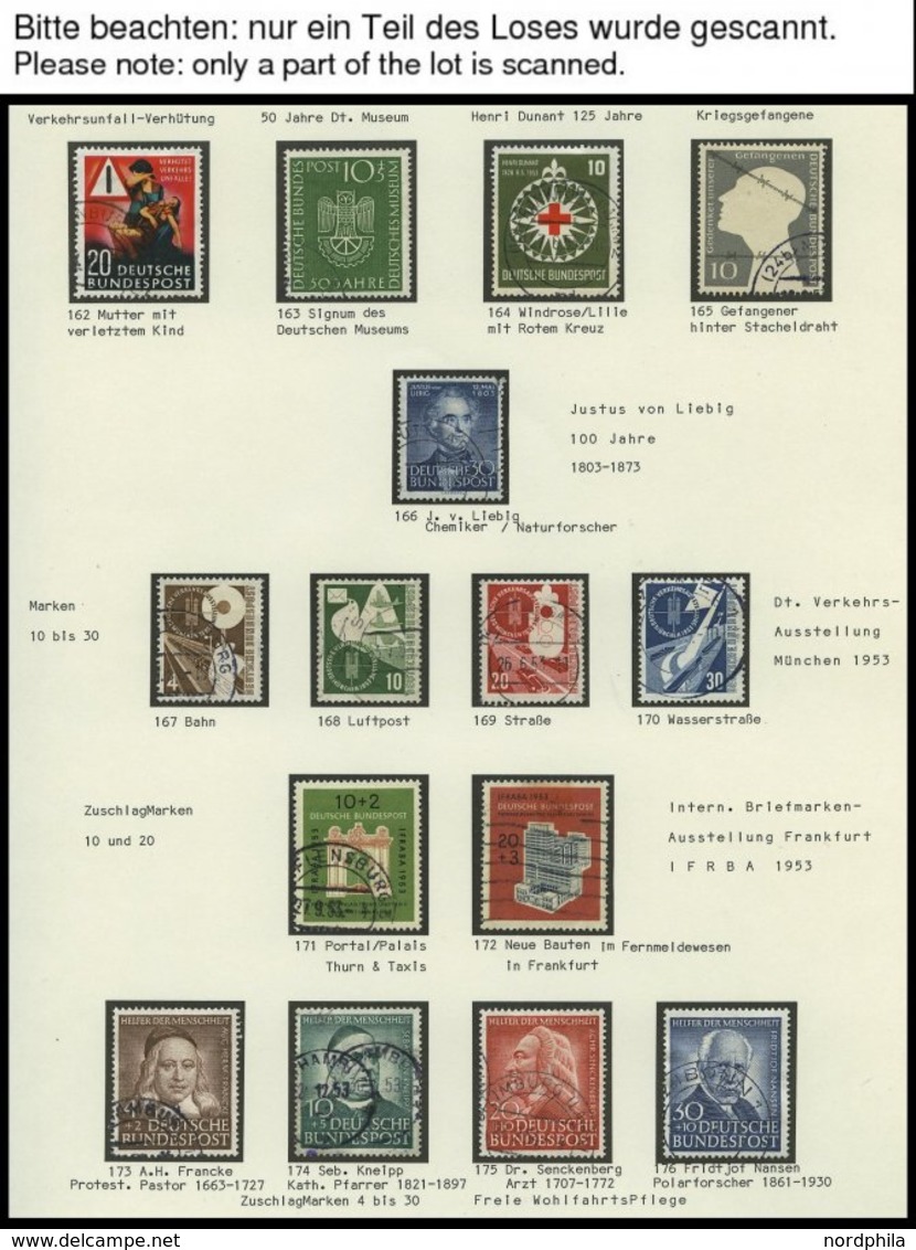 SAMMLUNGEN O, Gestempelte Sammlung Bundesrepublik Von 1949-2000 In 3 SAFE-Alben, Bis Auf Mi.Nr. 113-15, 120, 121, 139 Un - Used Stamps