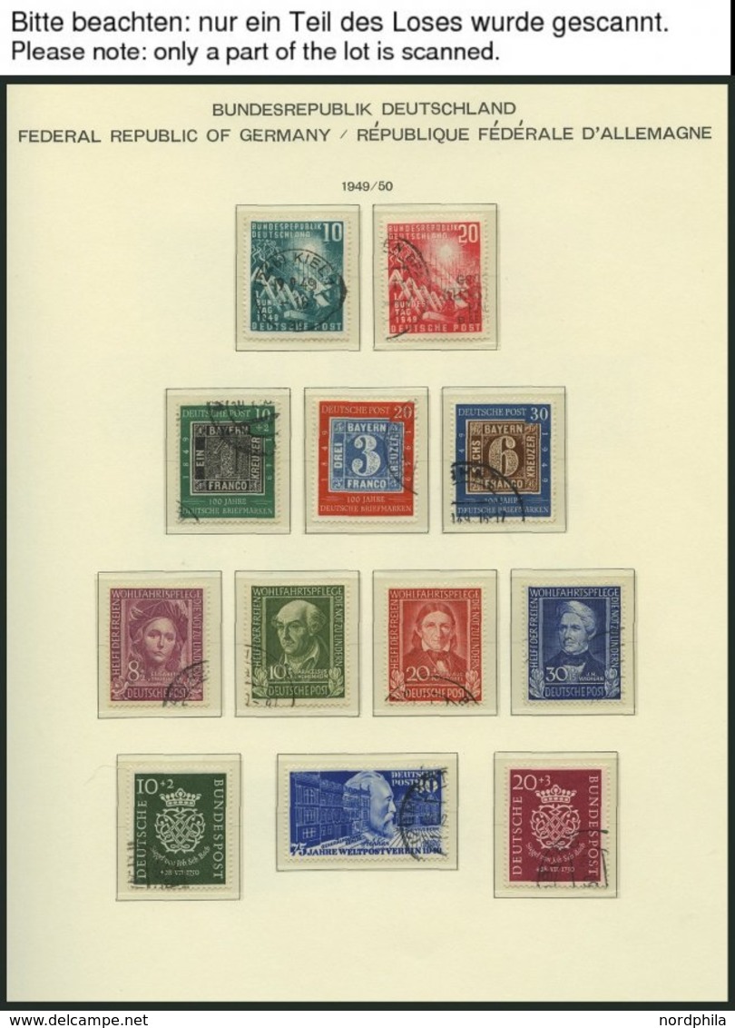 SAMMLUNGEN O, Gestempelte Sammlung Bund Von 1949-89 In 3 Schaubek-Falzlosalben, Bis 1960 Komplett, Erhaltung Etwas Unter - Used Stamps