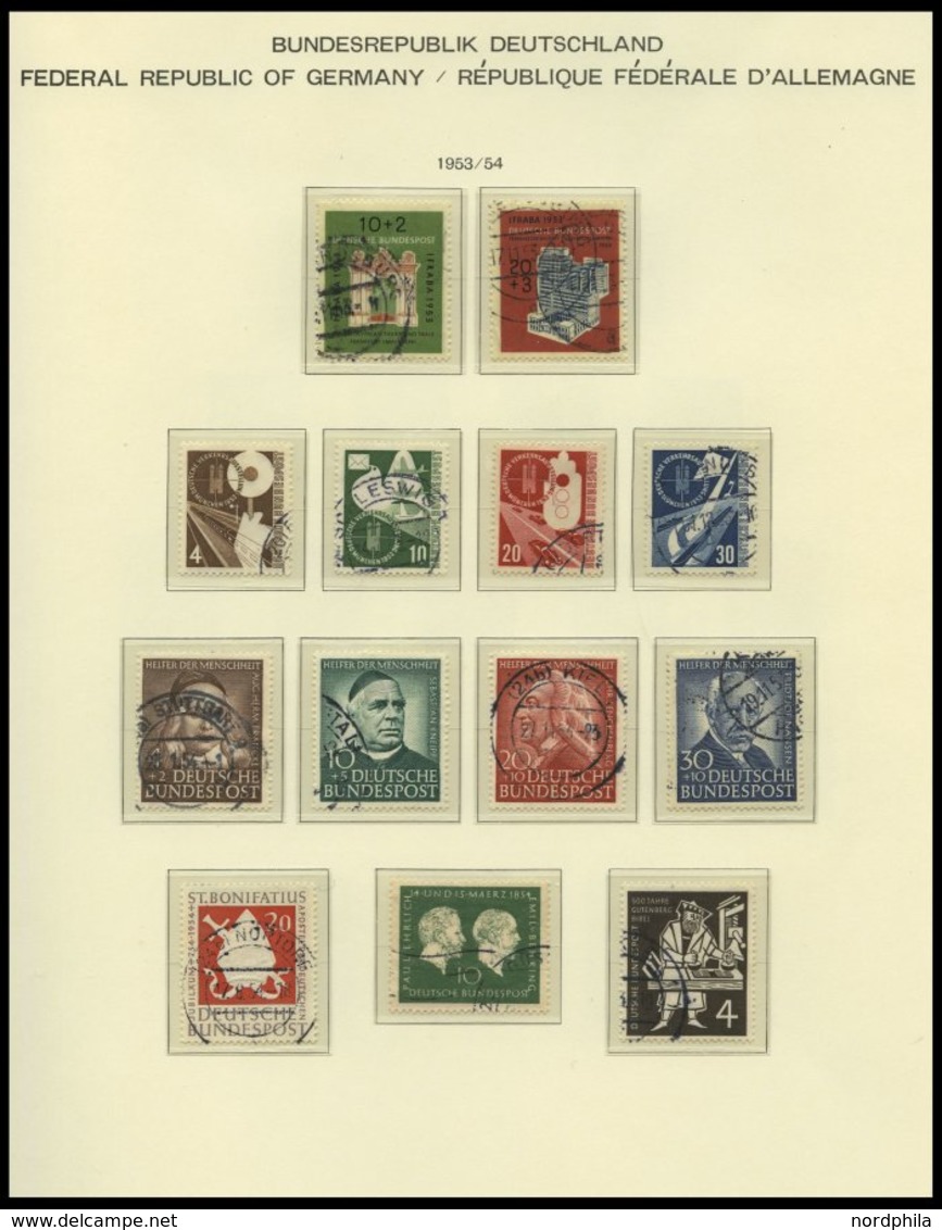 SAMMLUNGEN O, Gestempelte Sammlung Bund Von 1949-89 In 3 Schaubek-Falzlosalben, Bis 1960 Komplett, Erhaltung Etwas Unter - Used Stamps