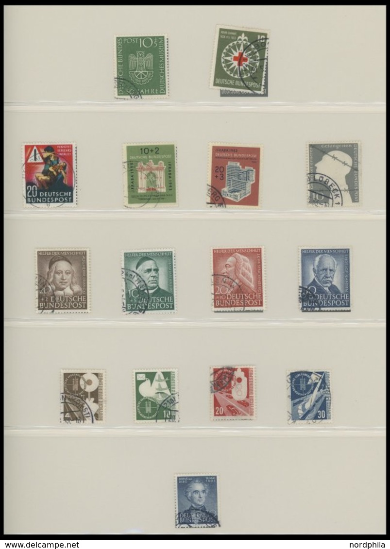 SAMMLUNGEN O, 1949-1969, In Den Hauptnummern Komplette Gestempelte Sammlung Bundesrepublik Im Falzlosalbum, Fast Nur Pra - Used Stamps