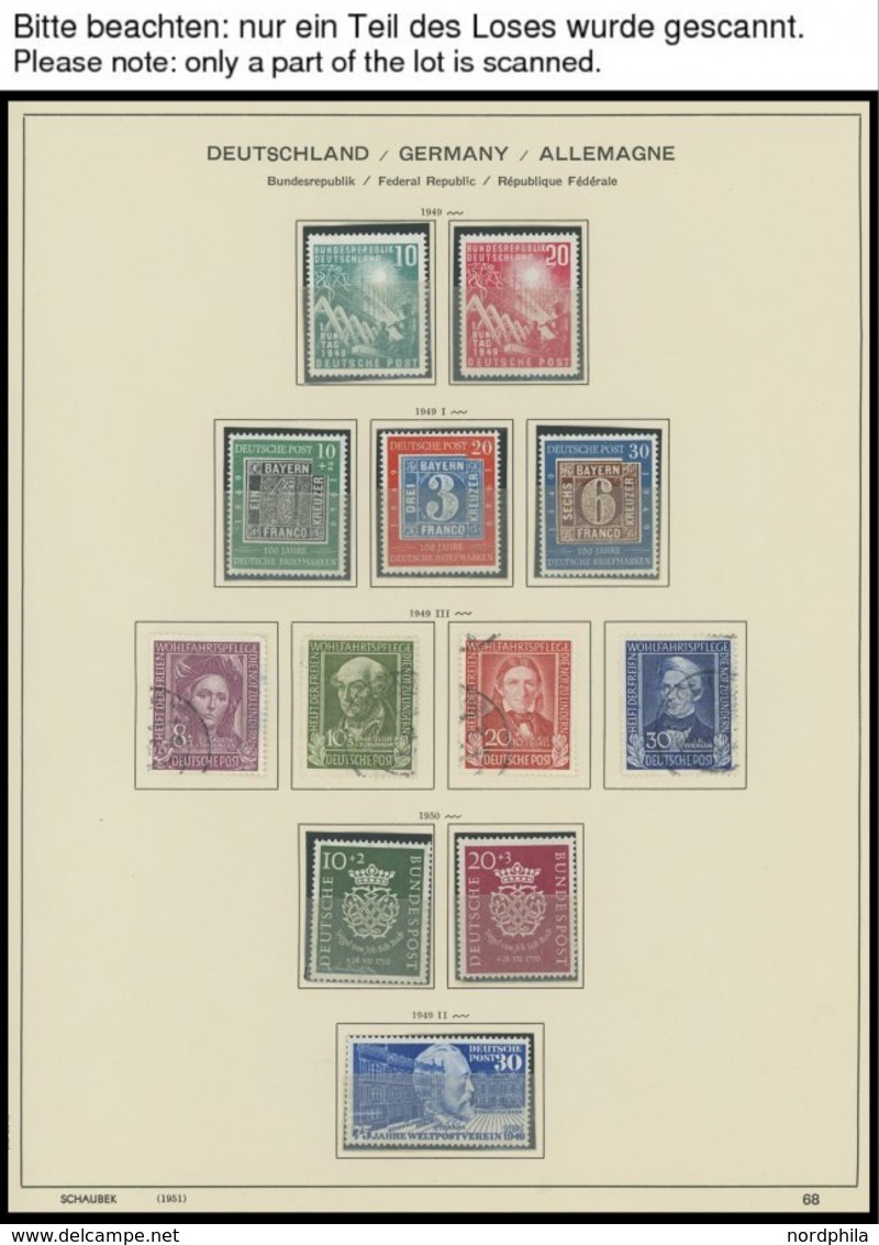 SAMMLUNGEN O,* , 1948-1972, In Den Hauptnummern Komplette, Meist Gestempelte Sammlung Bundesrepublik Im Schaubek Album,  - Used Stamps