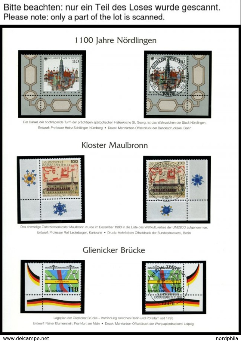 SAMMLUNGEN **,o , Komplette Sammlung Bundesrepublik Von 1998-2000 Im Deutschland-plus Falzlosalben, Postfrisch Und Geste - Used Stamps