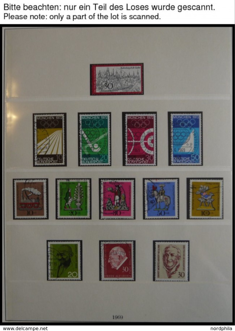SAMMLUNGEN O,** , Fast Nur Gestempelte Sammlung Bundesrepublik Von 1960-74 Im Lindner Falzlosalbum, Fast Nur Prachterhal - Used Stamps