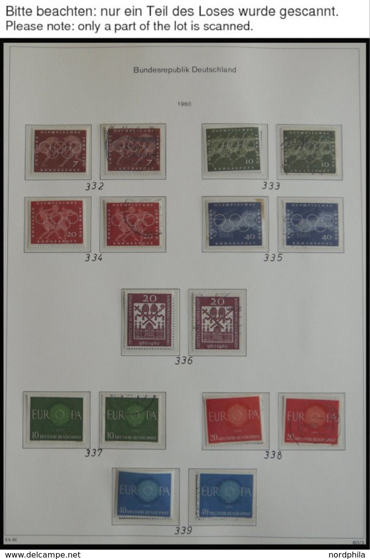 SAMMLUNGEN **,o , 1960-69, Sammlung Bundesrepublik Im KA-BE Falzlosalbum, Jeweils Postfrisch Und Gestempelt Fast Komplet - Used Stamps