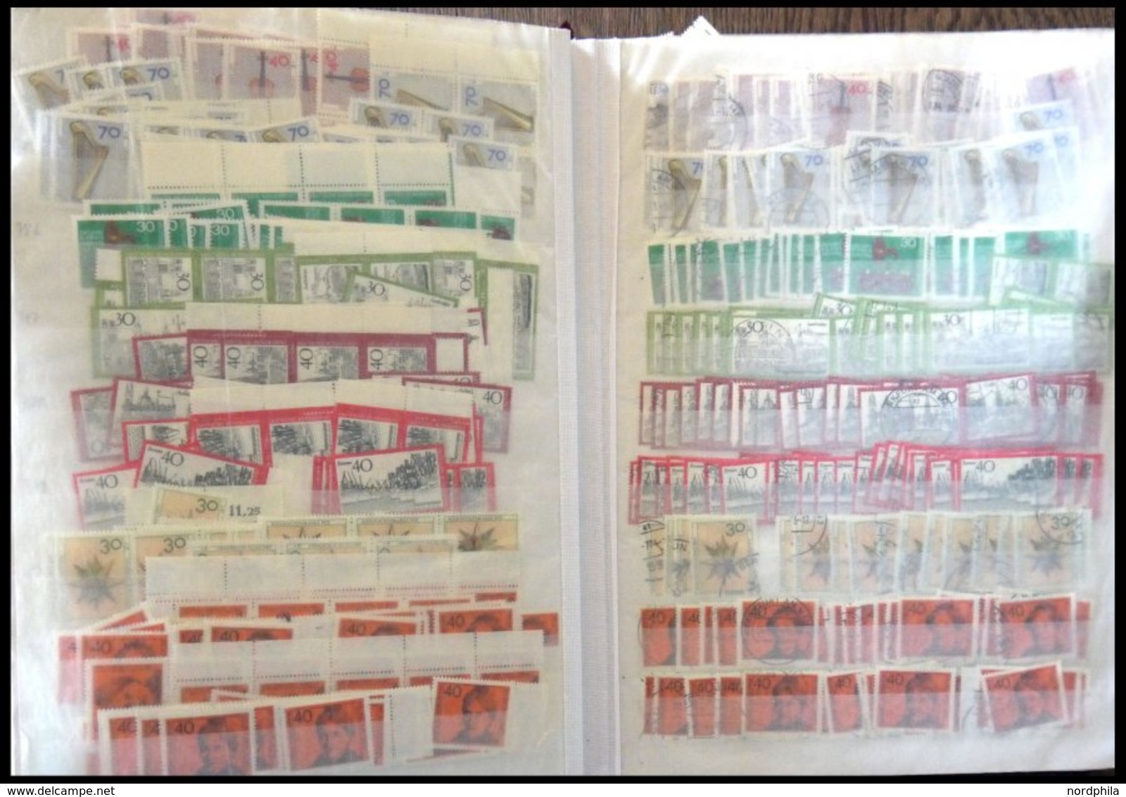 LOTS **,o , prall gefülltes Händlerlager Bundesrepublik von 1969-75, die Marken meist bis zu 20-30x in jeder Erhaltung v