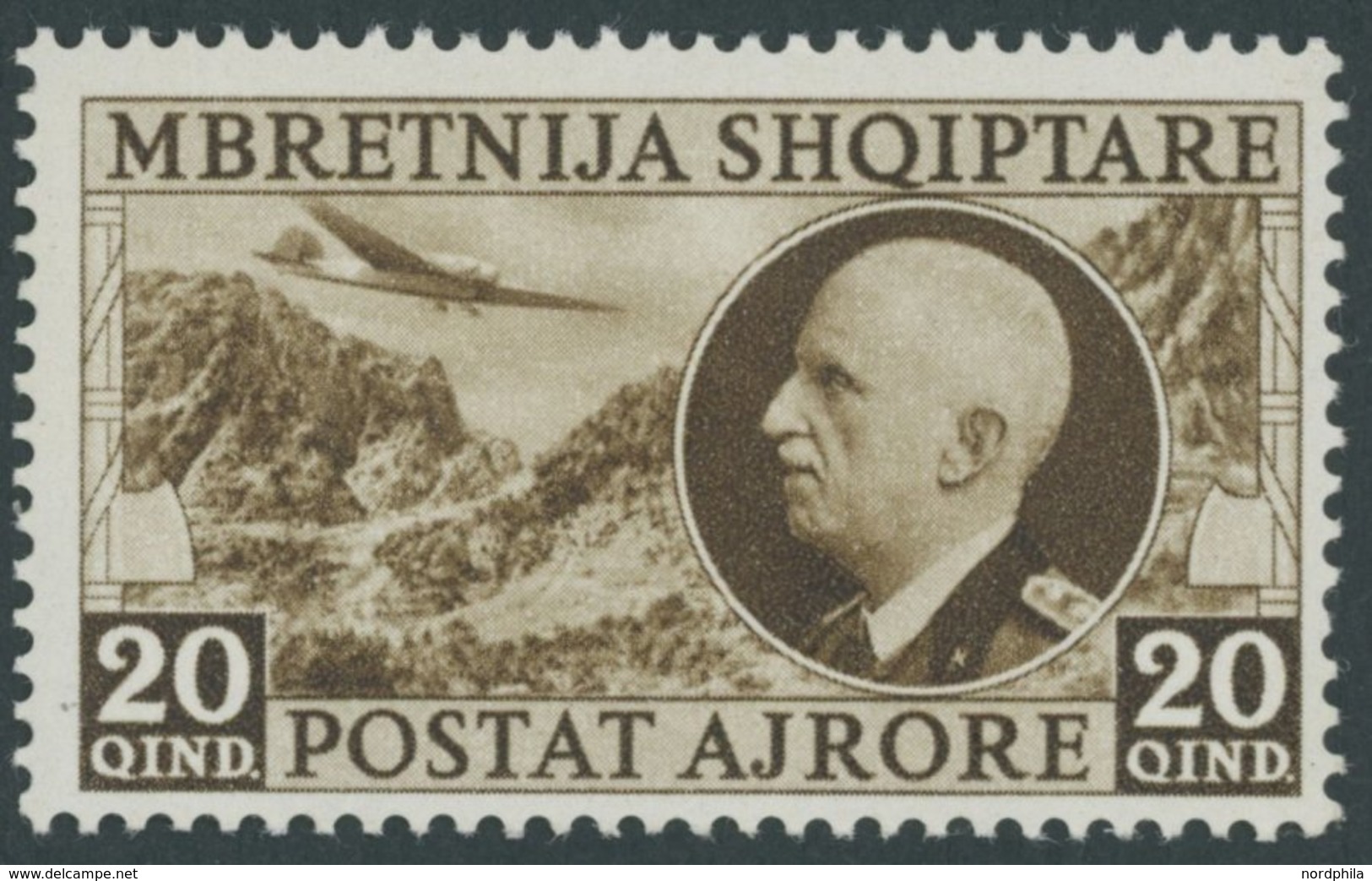 ALBANIEN 312 **, 1939, 20 Q. König Victor Emanuel III, Postfrisch, Pracht, Mi. 120.- - Albania
