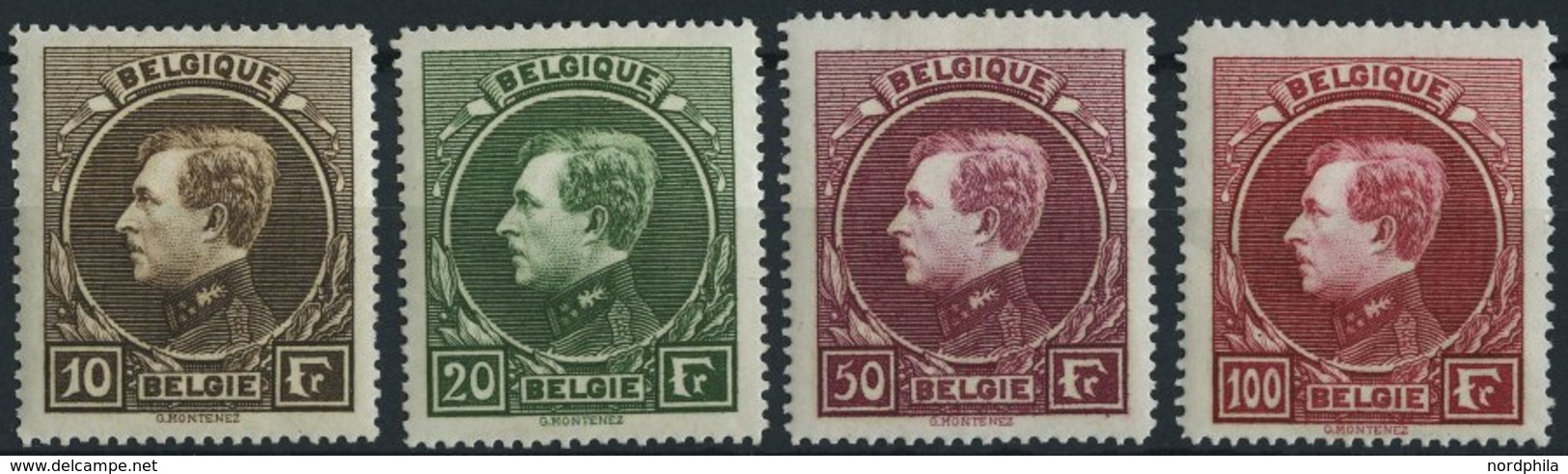 BELGIEN 262-65I *, 1929, König Albert I, Pariser Druck, Falzrest, Prachtsatz - Otros & Sin Clasificación
