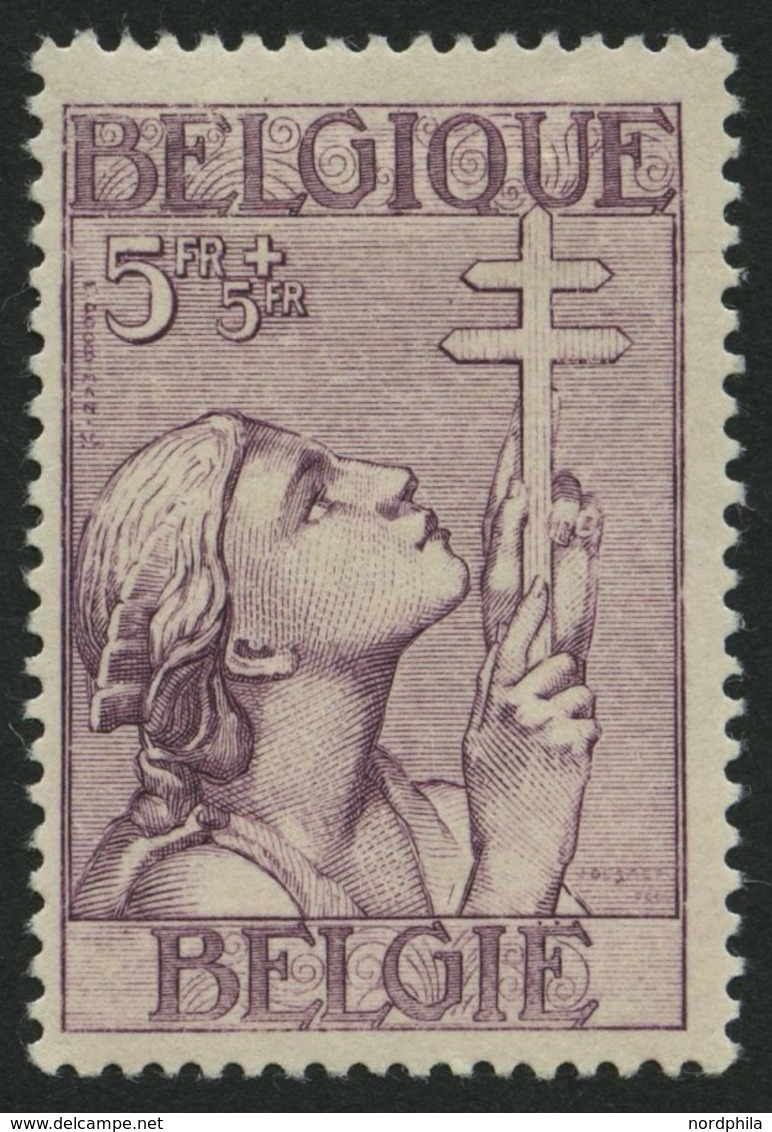 BELGIEN 372 *, 1933, 5 Fr. TBC, Falzreste, Pracht - Sonstige & Ohne Zuordnung