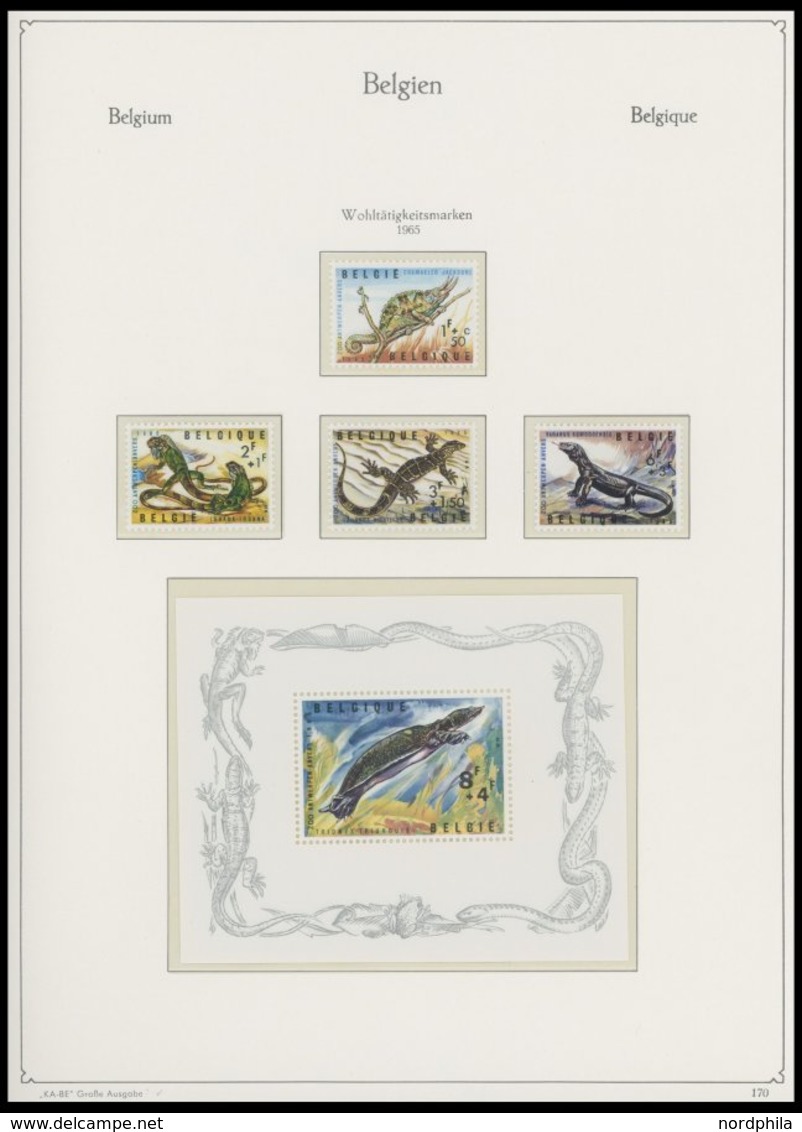 SAMMLUNGEN, LOTS **, Fast Komplette Postfrische Sammlung Belgien Von 1963-80 Im KA-BE Falzlosalbum, Prachterhaltung - Collections