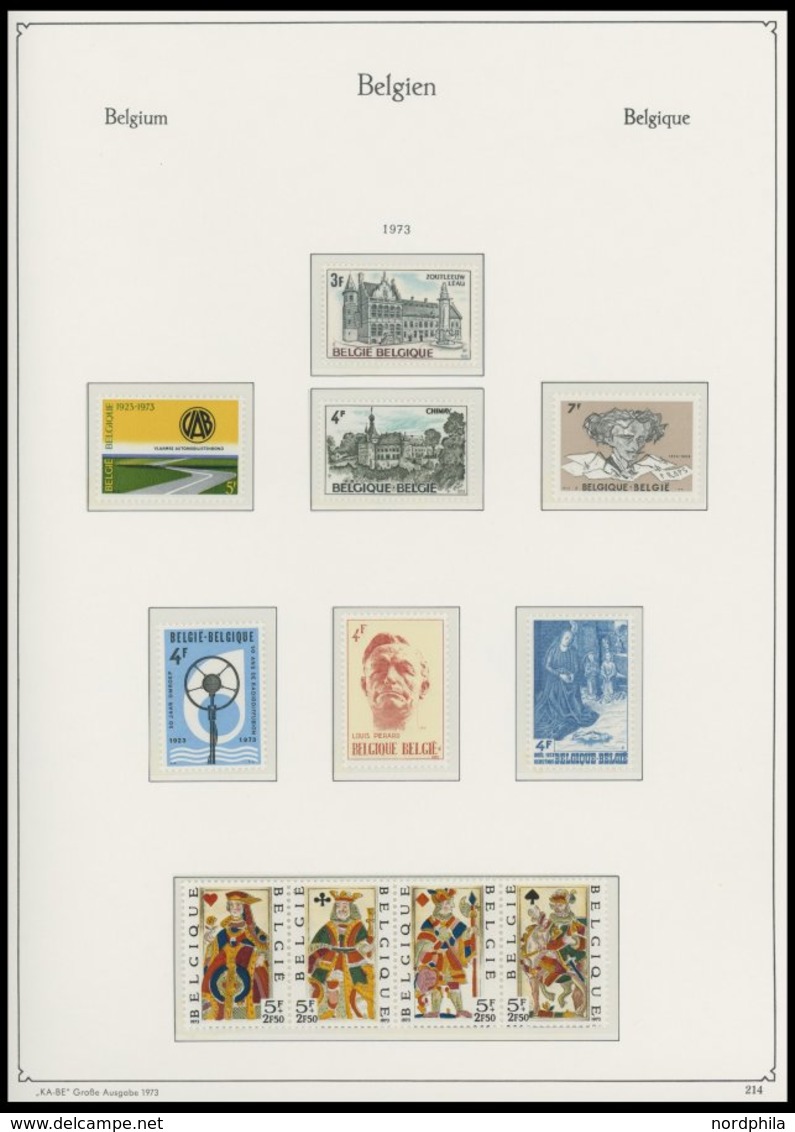 SAMMLUNGEN, LOTS **, Fast Komplette Postfrische Sammlung Belgien Von 1963-80 Im KA-BE Falzlosalbum, Prachterhaltung - Colecciones