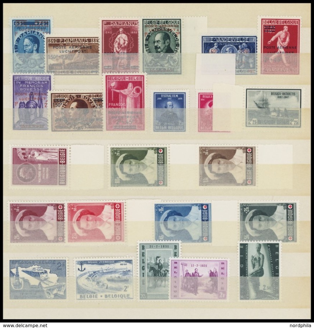 SAMMLUNGEN, LOTS **, Postfrische Teilsammlung Belgien Von 1941-53, U.a. Mit Mi.Nr. 961-66, Prachterhaltung, Mi. 150.- - Collections