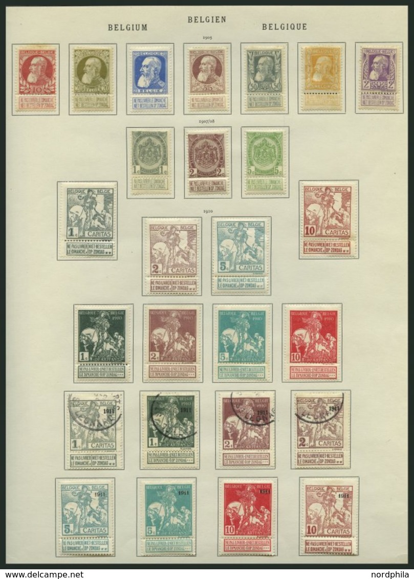 SAMMLUNGEN, LOTS *, O, In Den Hauptnummern Bis Auf Mi.Nr. 127 Komplette Sammlung Belgien Von 1883-1915, Meist Prachterha - Colecciones