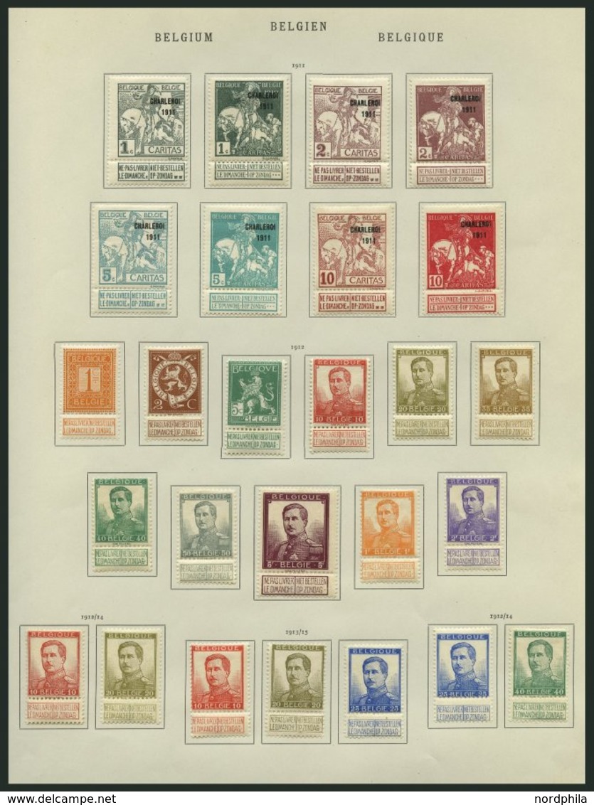 SAMMLUNGEN, LOTS *, O, In Den Hauptnummern Bis Auf Mi.Nr. 127 Komplette Sammlung Belgien Von 1883-1915, Meist Prachterha - Colecciones