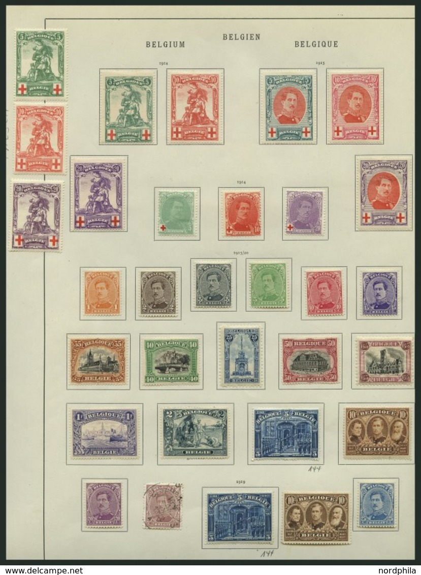 SAMMLUNGEN, LOTS *, O, In Den Hauptnummern Bis Auf Mi.Nr. 127 Komplette Sammlung Belgien Von 1883-1915, Meist Prachterha - Verzamelingen
