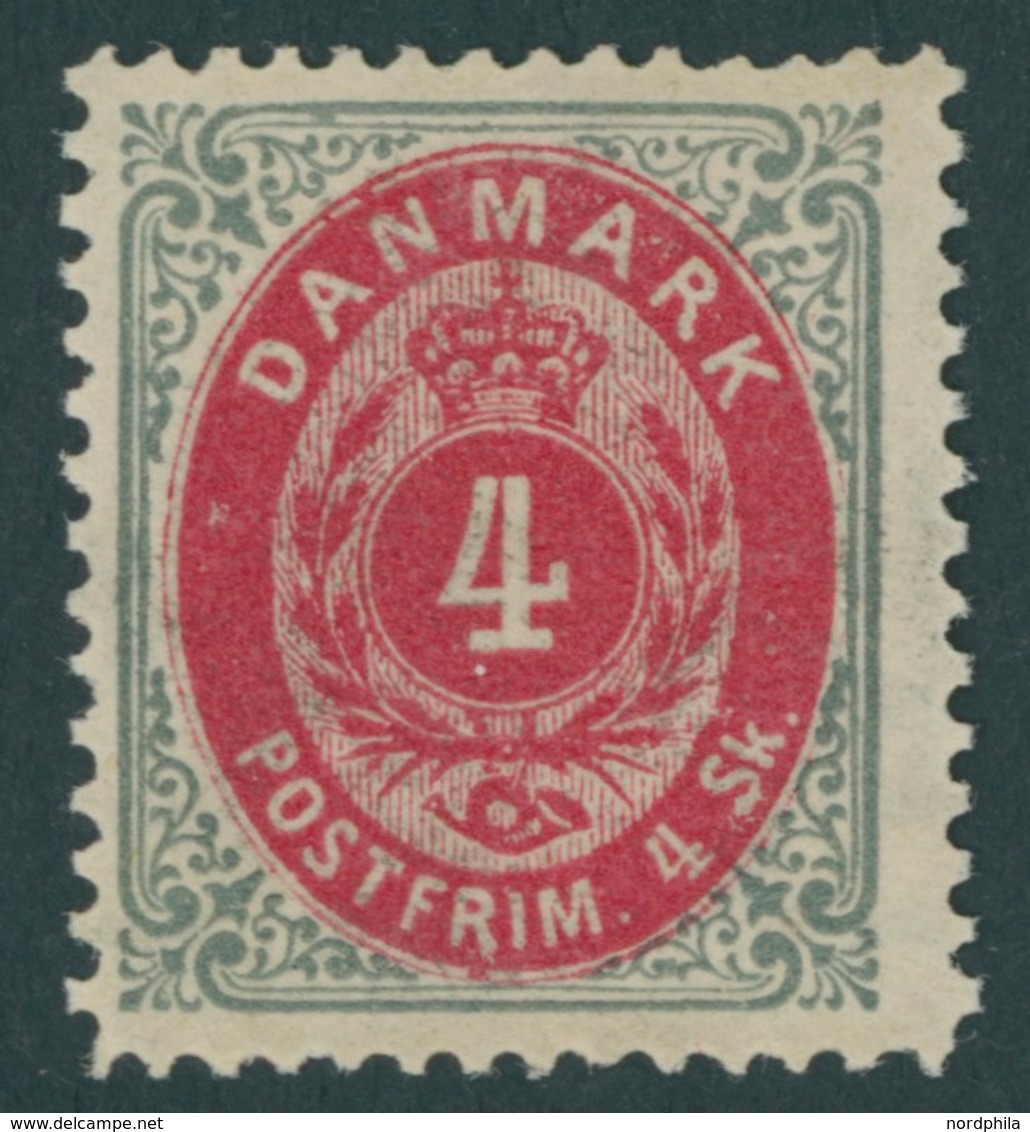DÄNEMARK 17IA *, 1871, 3 S. Grau/lila, Falzrest, Pracht, Mi. 70.- - Other & Unclassified