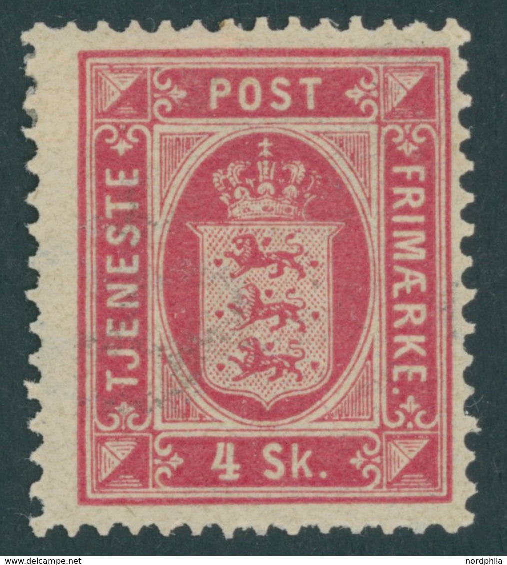 DIENSTMARKEN D 2A *, 1871, 4 S. Rosa, Gezähnt K 14:131/2, Falzrest, Pracht, Mi. 120.- - Dienstmarken