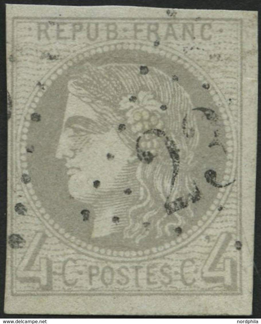 FRANKREICH 38a O, 1870, 4 C. Grau, Feinst (kleine Knitterspur), Mi. 250.- - Otros & Sin Clasificación