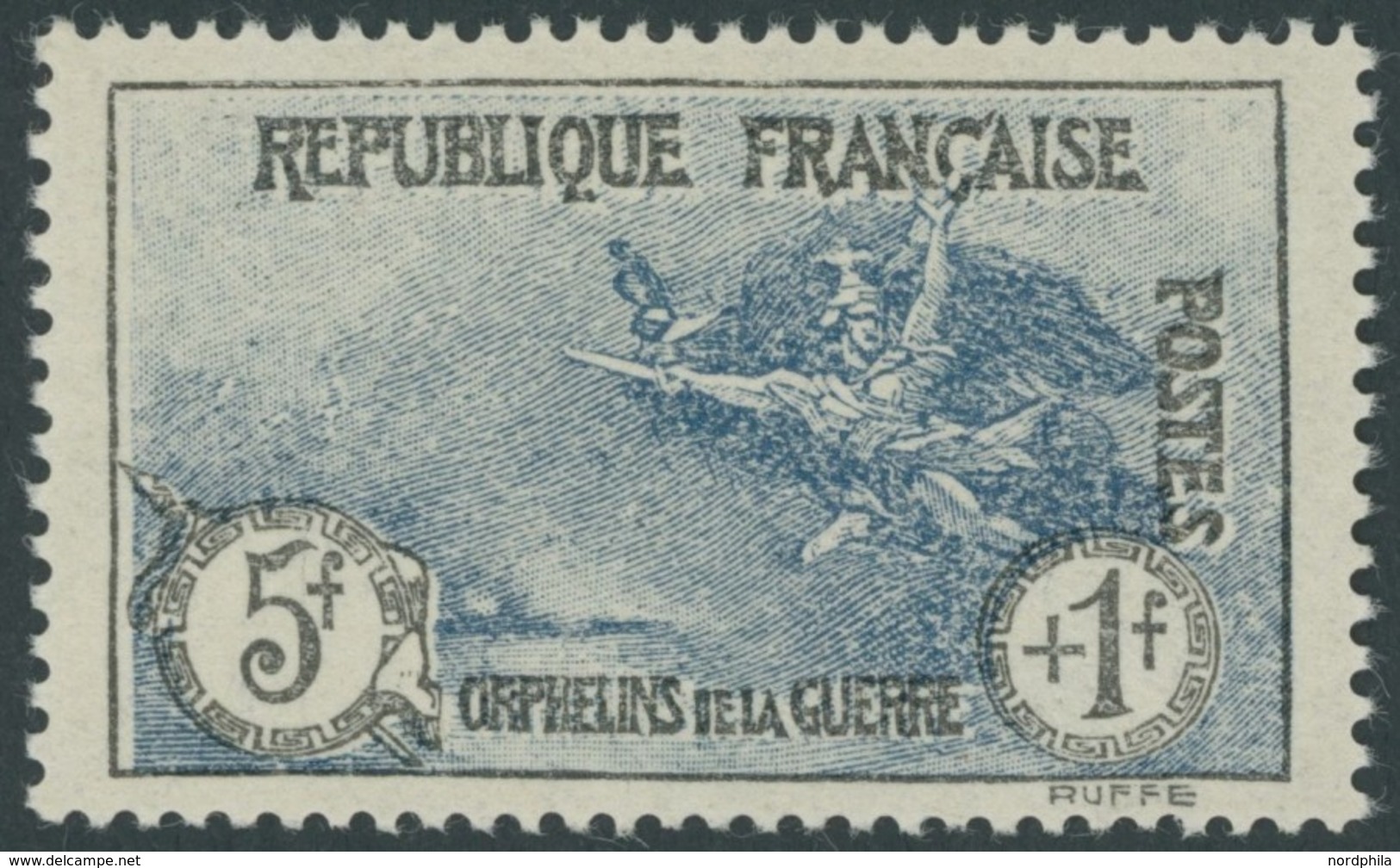 FRANKREICH 214 *, 1926, 5 Fr. Kriegswaisen, Falzrest, Pracht - Otros & Sin Clasificación