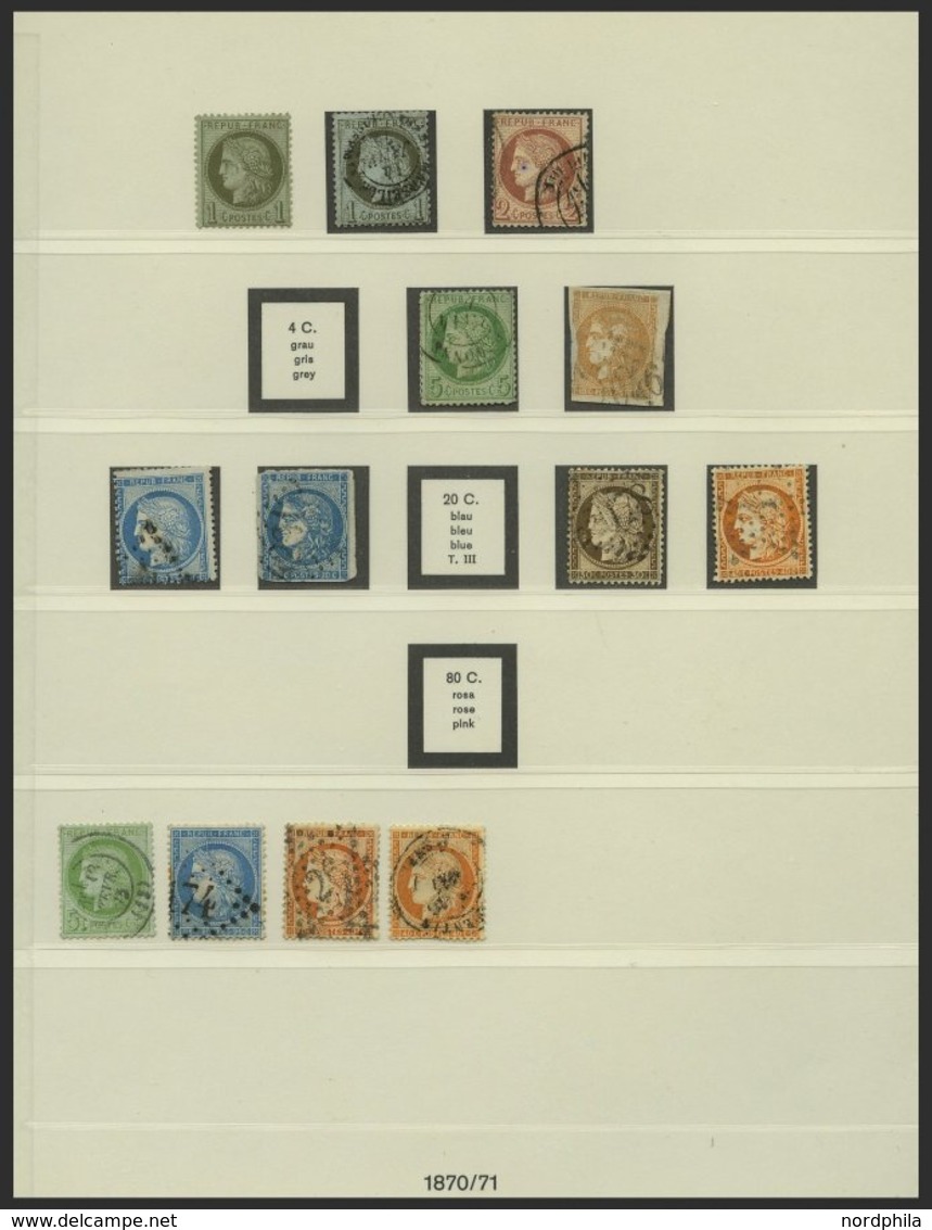 SAMMLUNGEN *,o, **, Sammlung Frankreich Von 1889-1959 In 2 Lindner Falzlosalben Mit Guten Mittleren Ausgaben, Der Klassi - Colecciones Completas