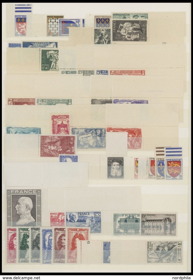 LOTS **, Postfrische Partie Verschiedener Werte Frankreich Von 1937-59 Mit Guten Mittleren Ausgaben, Prachterhaltung, Mi - Sonstige & Ohne Zuordnung