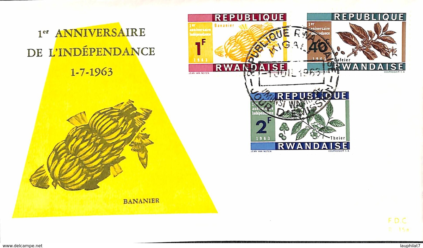 [902751]TB//-Rwanda 1963 - Anniversaire De L'indépendance, Fruits - Agriculture