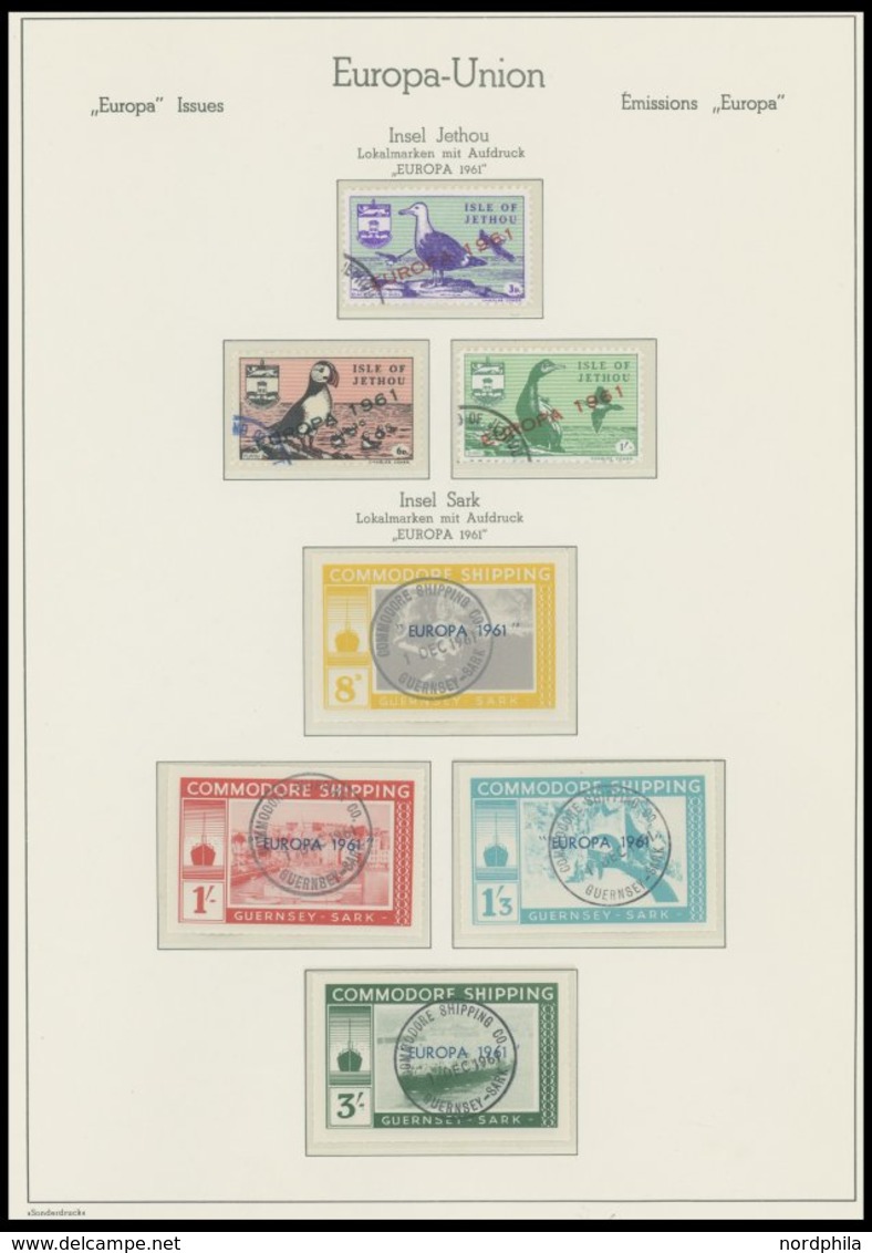 SAMMLUNGEN, LOTS **,o , 1961/2, Sammlung Verschiedener Lokalmarken: Insel Herm, Lundy, Alderney, Sark, Jethow Und Sanda, - Sammlungen
