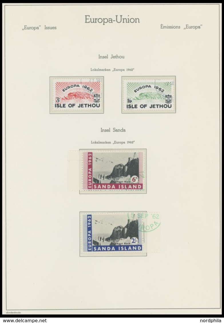 SAMMLUNGEN, LOTS **,o , 1961/2, Sammlung Verschiedener Lokalmarken: Insel Herm, Lundy, Alderney, Sark, Jethow Und Sanda, - Collections