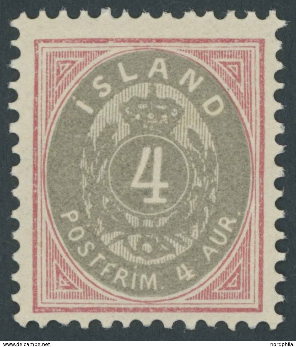 ISLAND 20 **, 1900, 4 A. Rosa/grau, Postfrisch, Kabinett - Sonstige & Ohne Zuordnung