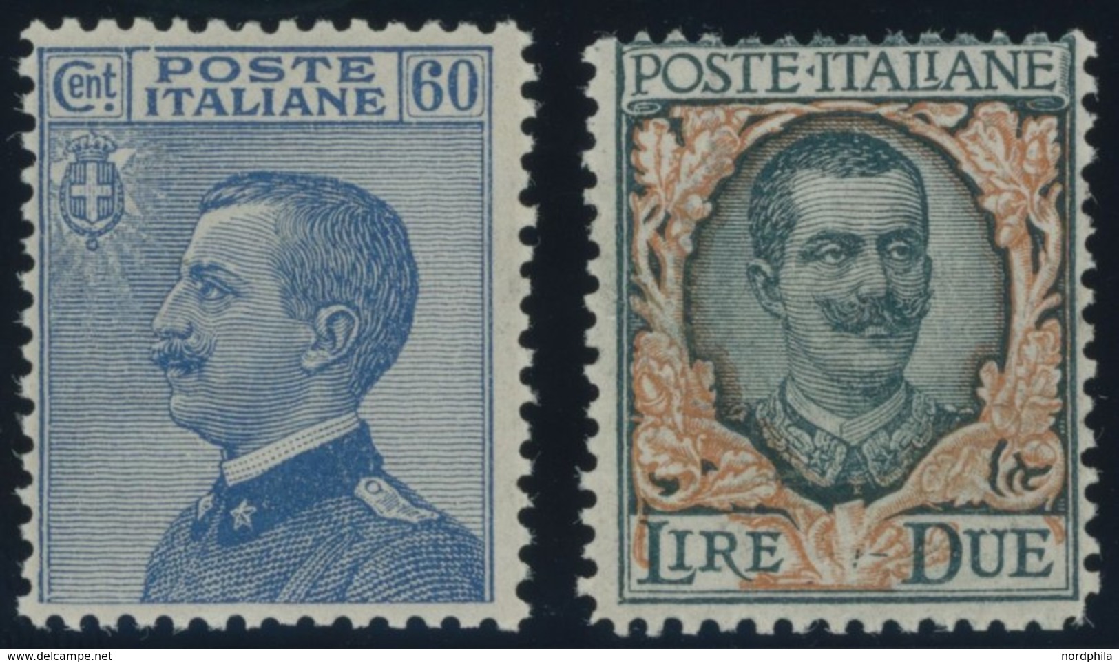 ITALIEN 186/7 **, 1923, König Viktor Emanuel III, Postfrisch, Pracht, Mi. 75.- - Mint/hinged